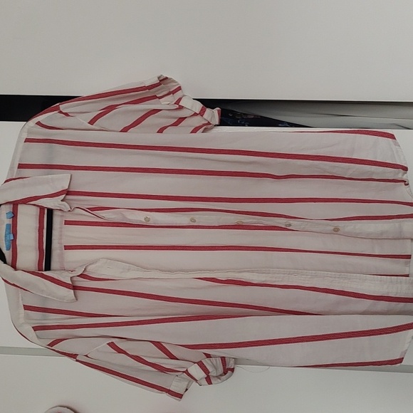 OFFER PLS! Draper James Red and White Striped Shirt - Picture 1 of 6